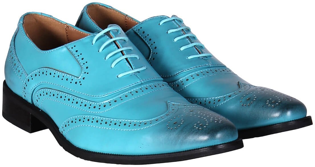 Heren Schoenen Turquoise Luxe